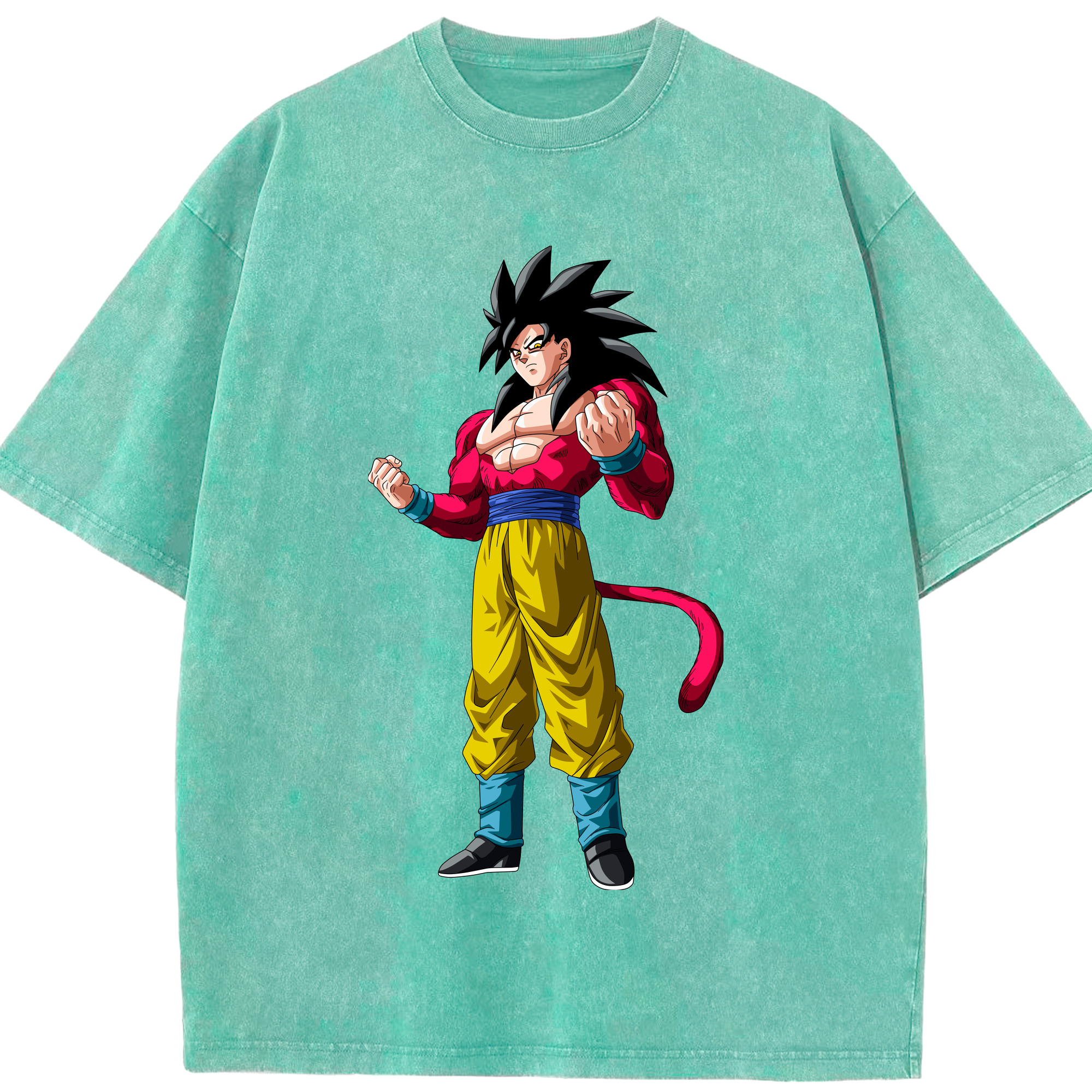 （画像用） ドラゴンボール 孫悟空（そん ごくう）Son Goku カカロット DRAGON BALL Kakarotto 綿100% ヴィンテージ風 半袖Tシャツ（フロントプリント）